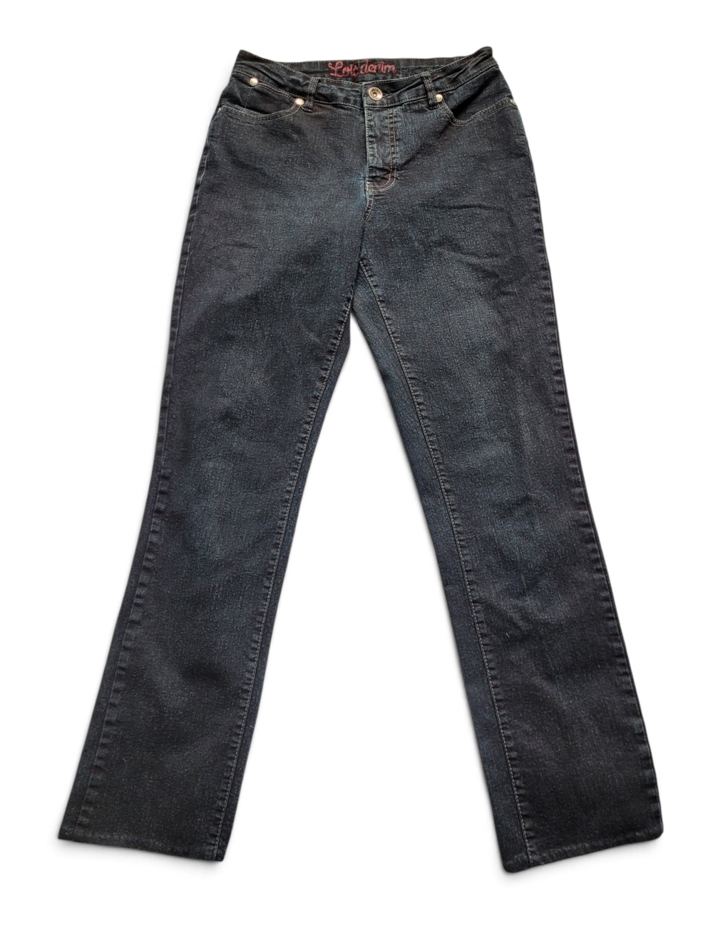 Vintage Lois Slim Bootcut Jeans Black Size 30 X 29